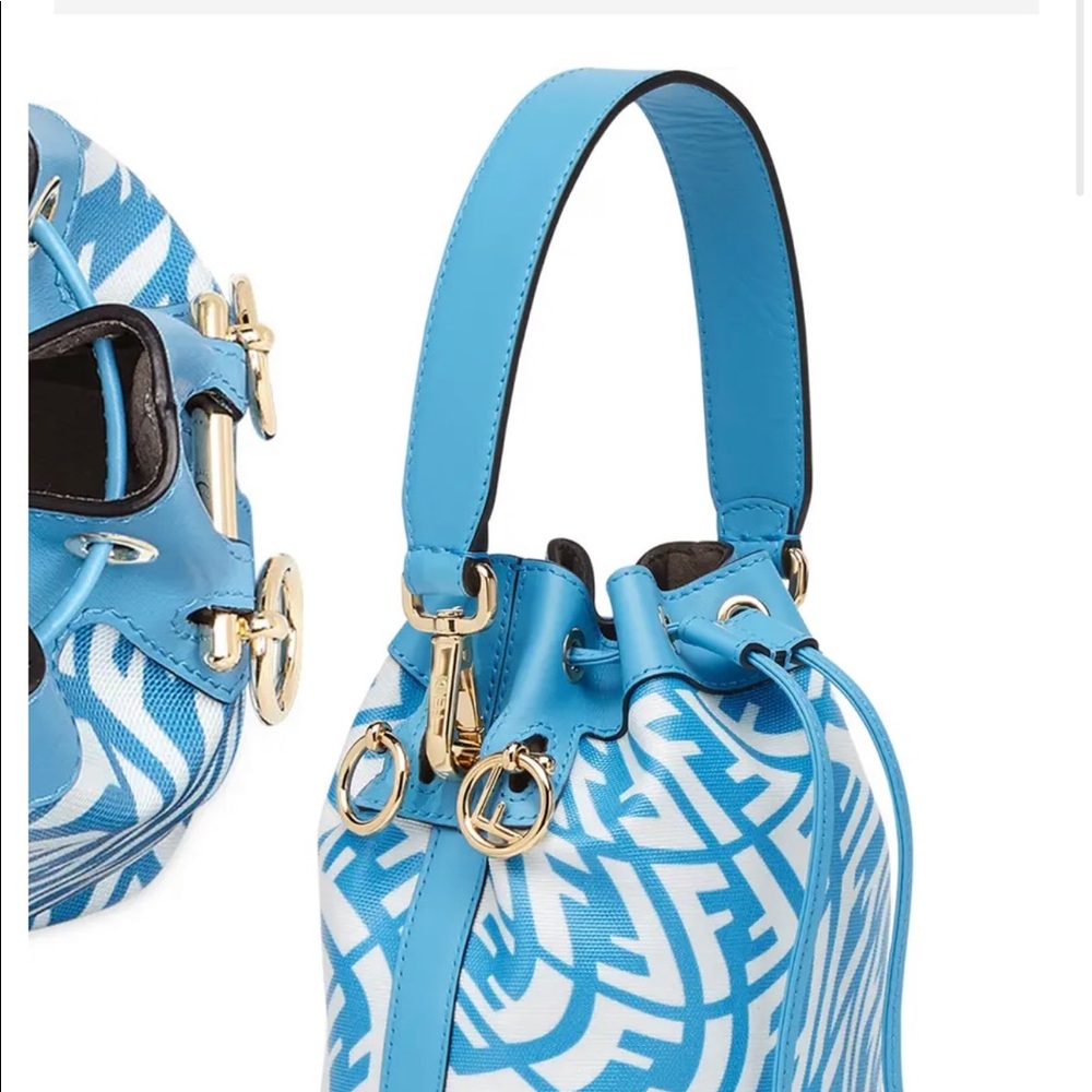 Mini Mon Tresor FF Vertigo Coated Canvas Bucket Bag - NEW
